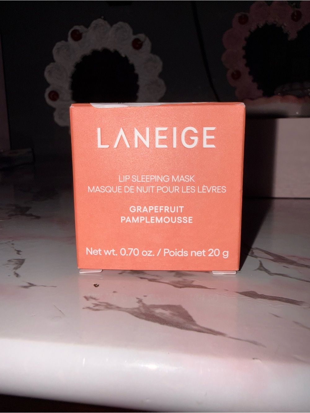 LANEIGE Grapefruit Lip Sleeping Mask - Coral Orange Box
